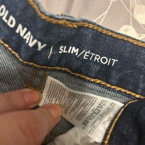 Old Navy Blue Slim Fit Jeans with Contrast Stitching